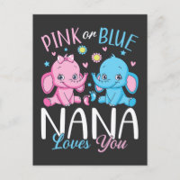 Nana Ama Você Elefante Bebê Rosa ou Azul