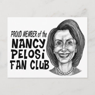 Cartão Postal Nancy Pelosi Fan Club
