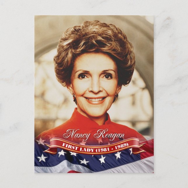Cartão Postal Nancy Reagan, Primeira-dama dos EUA (Frente)