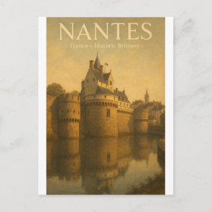 Cartão Postal NANTES da França — Bretanha Retro Histórica