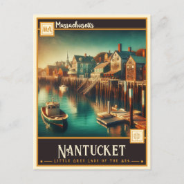 Cartão Postal Nantucket, Massachusetts | Vintage