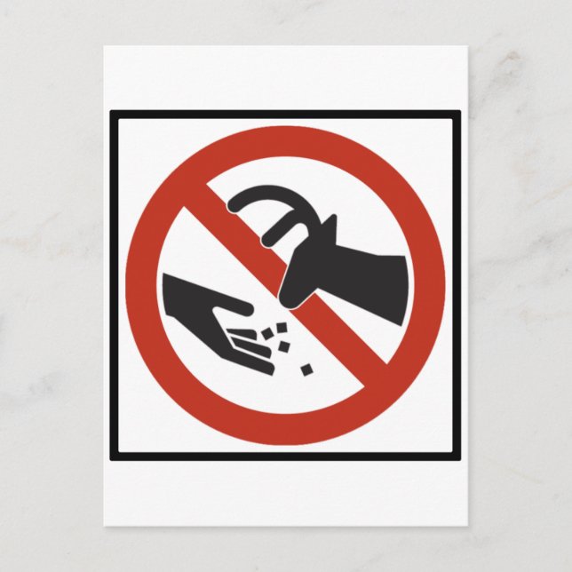 Cartão Postal Não Alimente o sinal de veado (Frente)