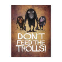 Não alimente os Troll! - Engraçado Arte de Troll M