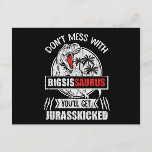 Cartão Postal Não Brinque Com A Família Do Grande Irmão Saurus D