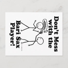 Cartão Postal Não brinque com o jogador Bari Sax