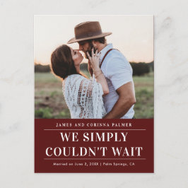 Cartão Postal Não conseguimos esperar anúncio de casamento