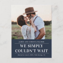Cartão Postal Não conseguimos esperar anúncio de casamento