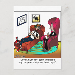 Cartão Postal Não consigo me relacionar com o meu computador