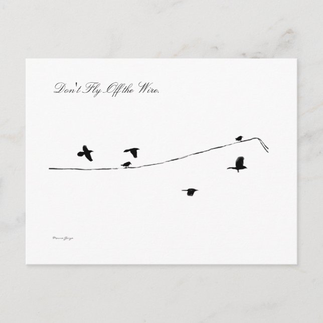 Cartão Postal Não desligue o fio (Frente)