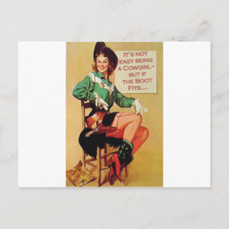 Cartão Postal Não é fácil ser uma vaqueira, mas se o Ajustado de