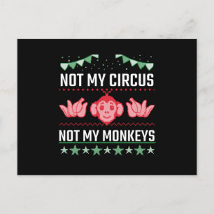 Cartão Postal Não é Meu Circo Não São Meus Macacos