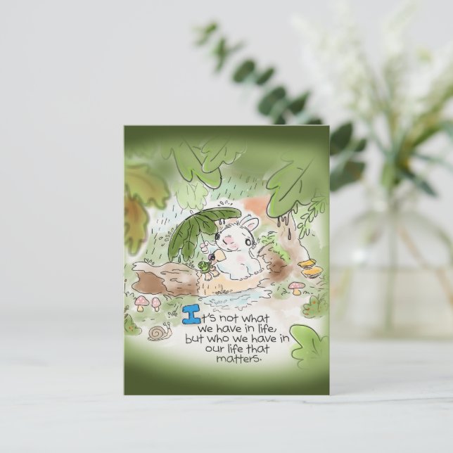 Cartão Postal Não é o que temos na vida (Em pé/Frente)