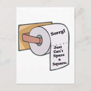 Cartão Postal Não é possível poupar um quadrado