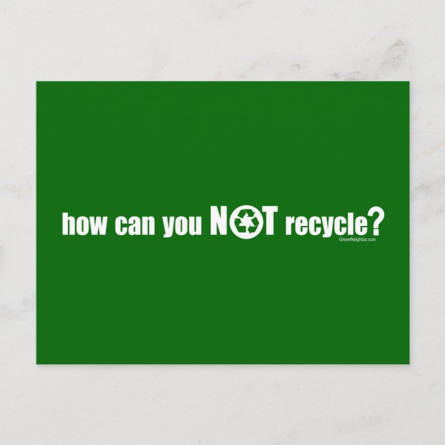 Cartão Postal Não é Reciclar? (Frente)