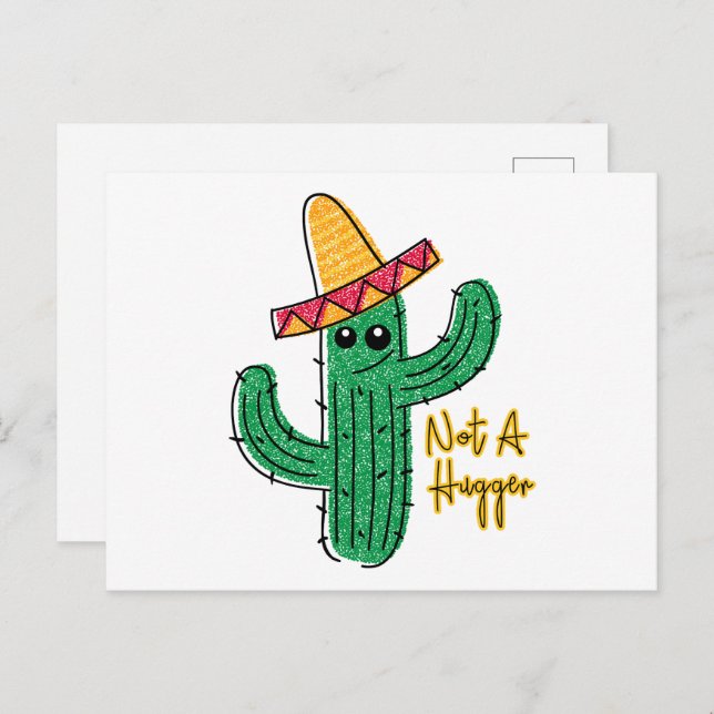 Cartão Postal Não É Um Cactus Mexicano Sombrero (Frente/Verso)