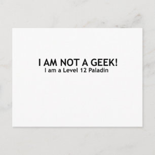 Cartão Postal Não é uma camisa engraçada e geek