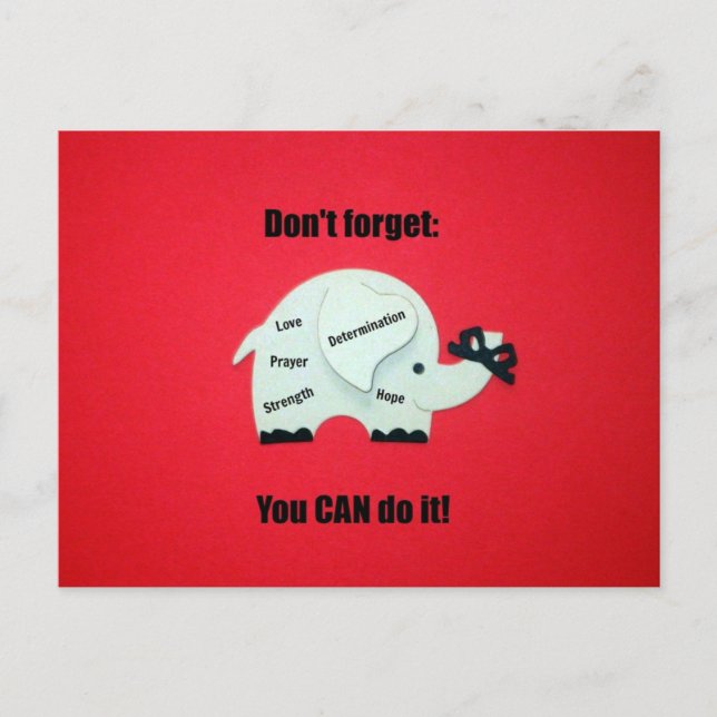 Cartão Postal Não esqueça: Você CONSEGUE! (Frente)