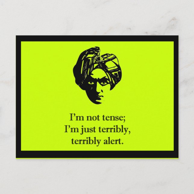 Cartão Postal Não estou tenso (Frente)