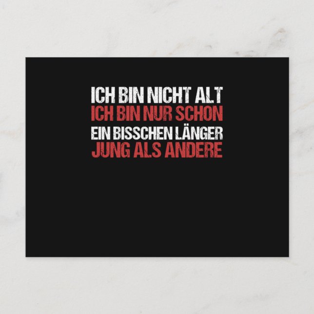 Cartão Postal Não Estou Velho, Estive Jovem Durante Mais Tempo Q (Frente)