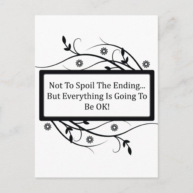 Cartão Postal Não Estragar O Fim (Frente)