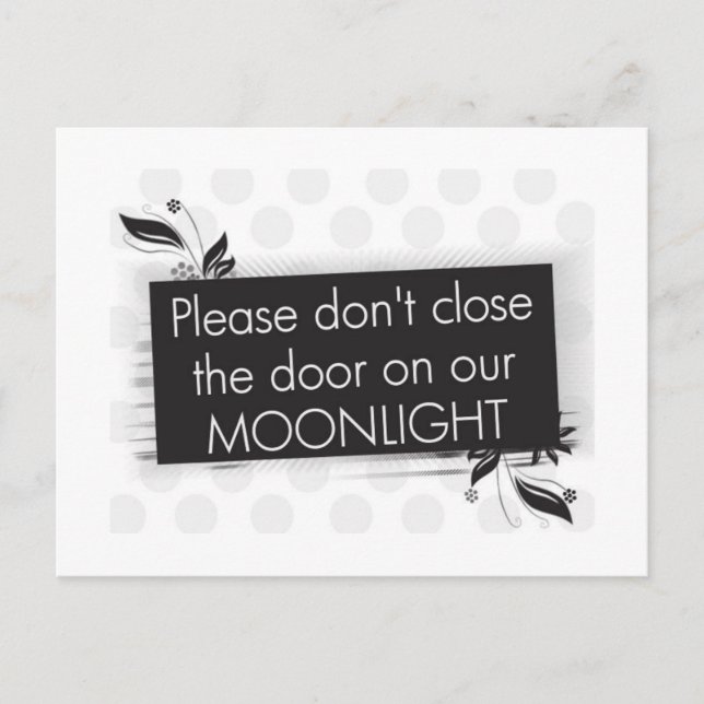 Cartão Postal Não feche a porta (Frente)