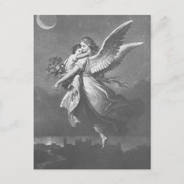 Cartão Postal "Não foi um anjo que visitou a Terra Verde." (Frente)
