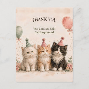 Cartão Postal Não Gosto da Minha Festa de Aniversário Obrigado