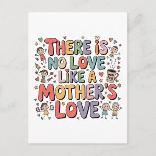 Cartão Postal Não Há Amor Como o Amor de uma Mãe