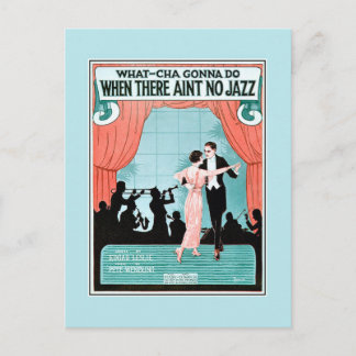 Cartão Postal Não há cobrir de música vintage do jazz 1920 Jazz