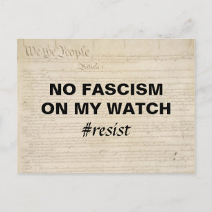 Cartão Postal Não há fascismo no meu caminho nós, as Pessoas,