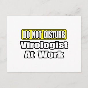 Cartão Postal Não Incomodar Virologista No Trabalho
