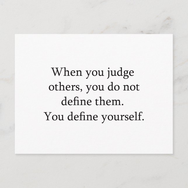 Cartão Postal Não julgue (Frente)