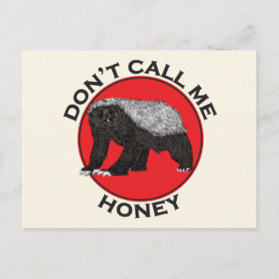 Cartão Postal Não me chame de Badger Badass Arte Animal Desagra