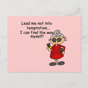 Cartão Postal Não Me Leve Ao Humor De Tentação
