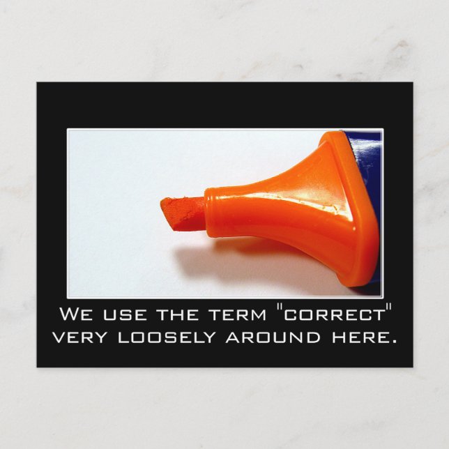 Cartão Postal Não nos preocupamos em fazer a coisa certa (Frente)