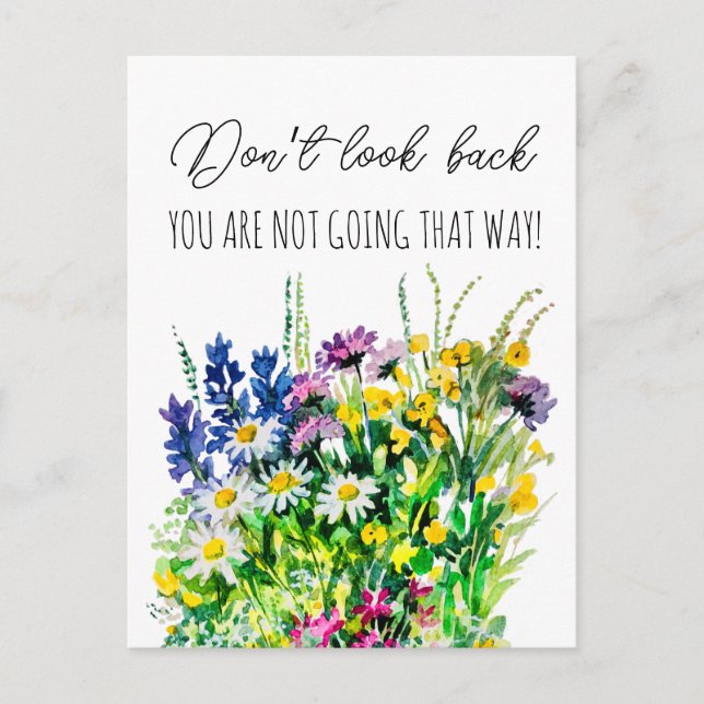 Cartão Postal Não olhe para trás (Frente)