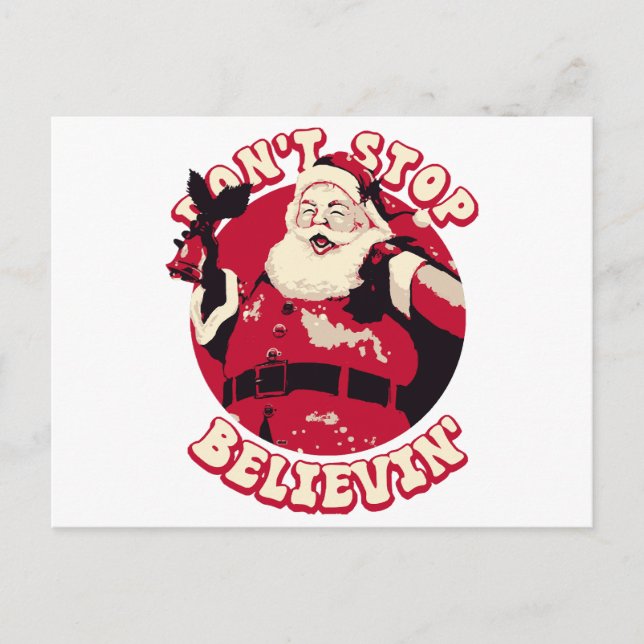 Cartão Postal Não pare de acreditar no Natal (Frente)