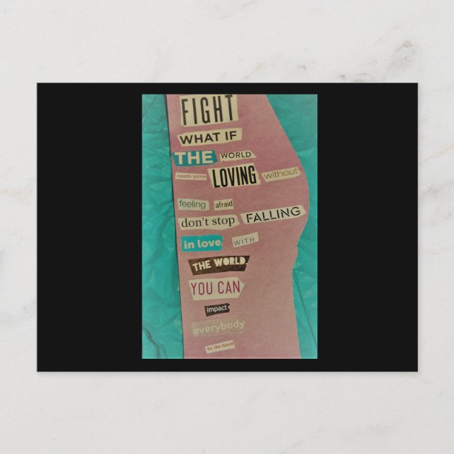 Cartão Postal Não pare de amar o mundo (Frente)