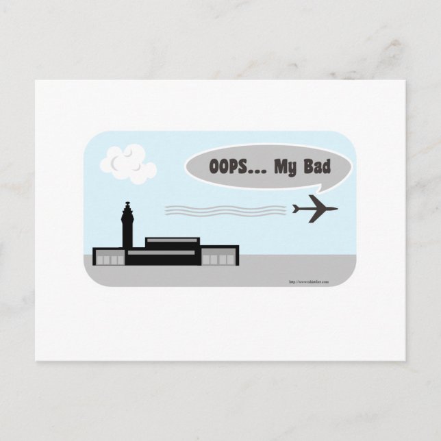 Cartão Postal Não perca o aeroporto (Frente)