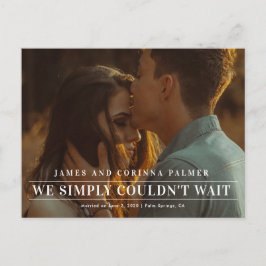 Cartão Postal Não podíamos esperar o anúncio do casamento