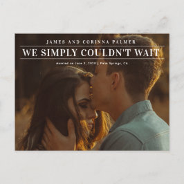 Cartão Postal Não podíamos esperar o anúncio do casamento