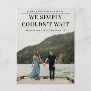 Cartão Postal Não podíamos esperar o anúncio do casamento