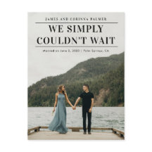 Não podíamos esperar o anúncio do casamento