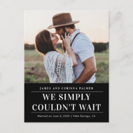 Cartão Postal Não podíamos esperar o anúncio do casamento