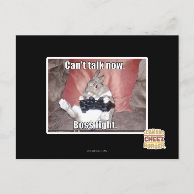 Cartão Postal Não posso falar agora, chefe. (Frente)