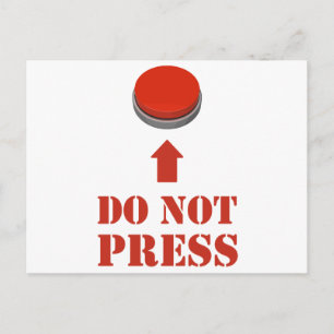 Cartão Postal Não pressione o botão vermelho