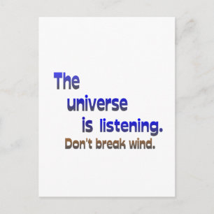 Cartão Postal Não Quebre o Vento - O Universo está ouvindo