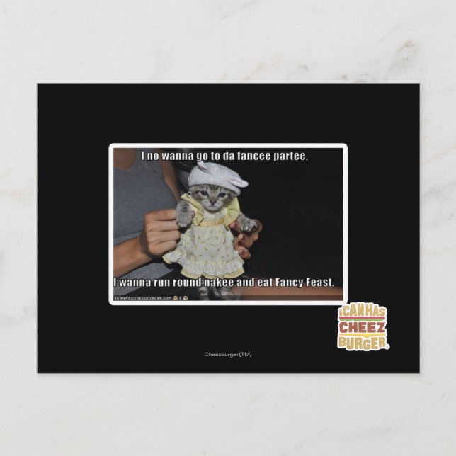 Cartão Postal Não quero ir à festa da noiva (Frente)