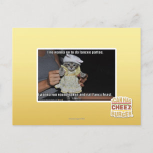 Cartão Postal Não quero ir à festa da noiva