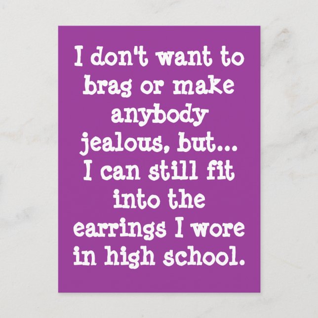 Cartão Postal Não quero me gabar... (Frente)